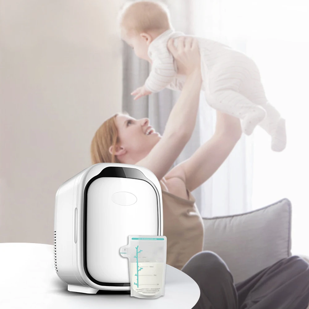 6L Mini Fridge Freezer Cooler and Warmer Portable Compact Car Refrigerator Quick Refrigeration Home Picnic Icebox