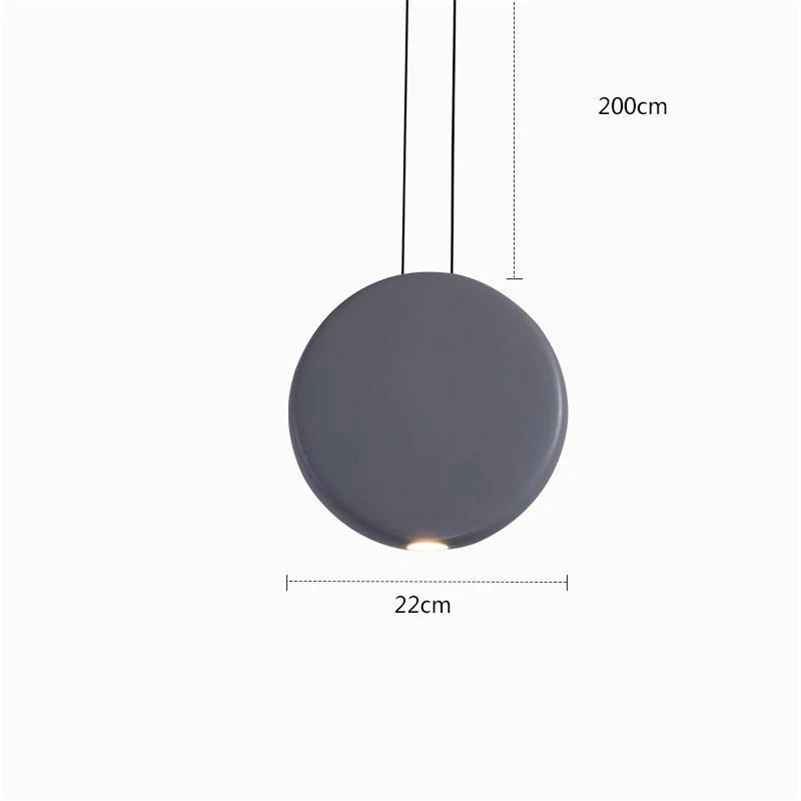 Скандинавский пост-Современный дизайнерский подвесной светильник s для гостиной, для дома, деко, простой подвесной светильник для столовой, ресторана, бара, подвесной светильник - Цвет корпуса: Dark grey    M