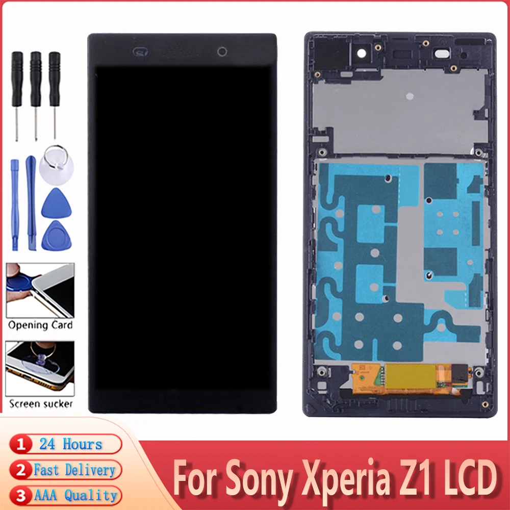 5.0'' For SONY Xperia Z1 LCD Screen Display C6902 C6903 L39H Touch Panel Digitizer Assembly With Frame Free Tools | Мобильные