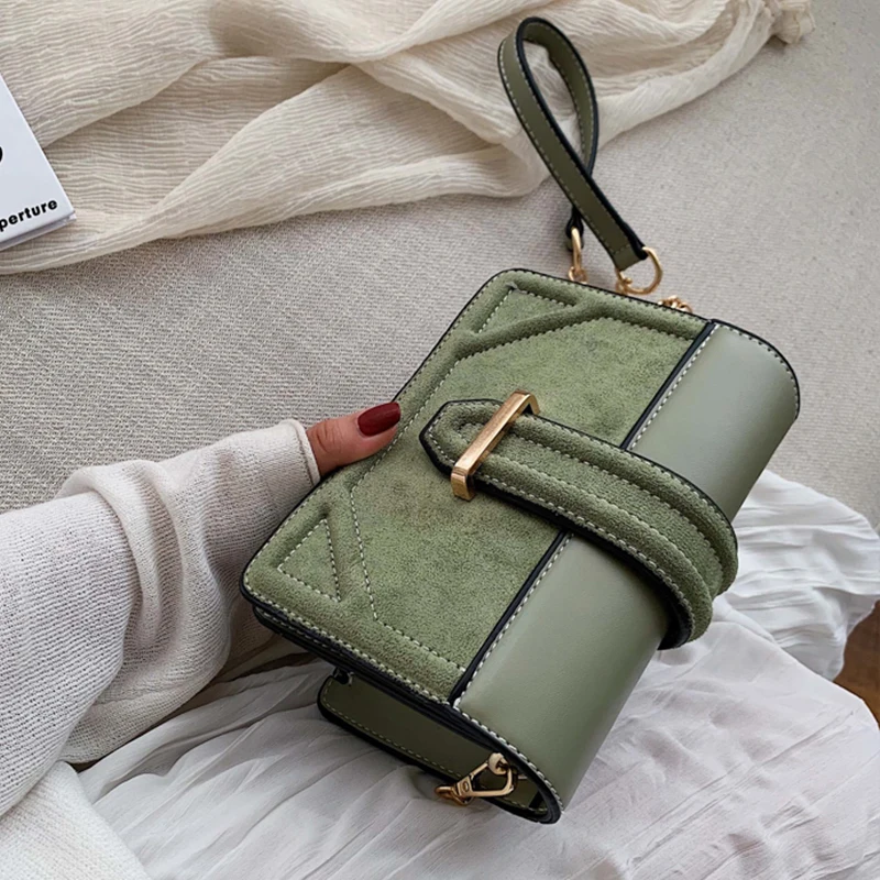 Армейская Зеленая кожаная сумка через плечо женская маленькая сумочка на цепочке маленькая сумка однотонная Сумочка Дамская дизайнерская вечерняя сумка
