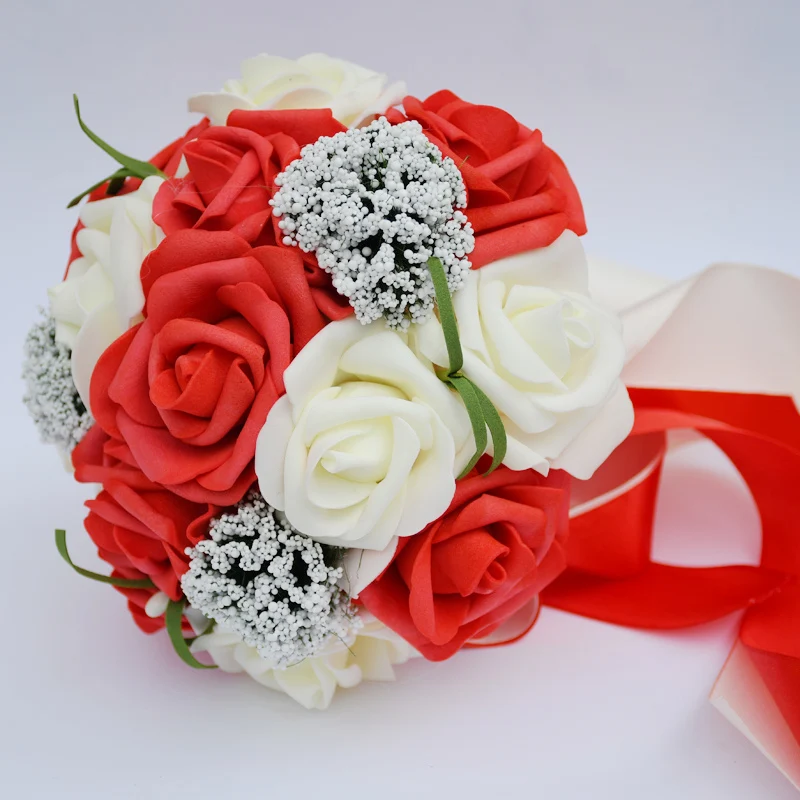 Wedding Bouquets perfectlifeoh Bride holding flowers for Bridesmaids Decoration Accessories Small wedding bouquets
