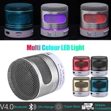 Мини Bluetooth динамик USB СВЕТОДИОДНЫЙ светильник беспроводной портативный музыкальный ящик сабвуфер небольшой беспроводной Bluetooth динамик наружный динамик