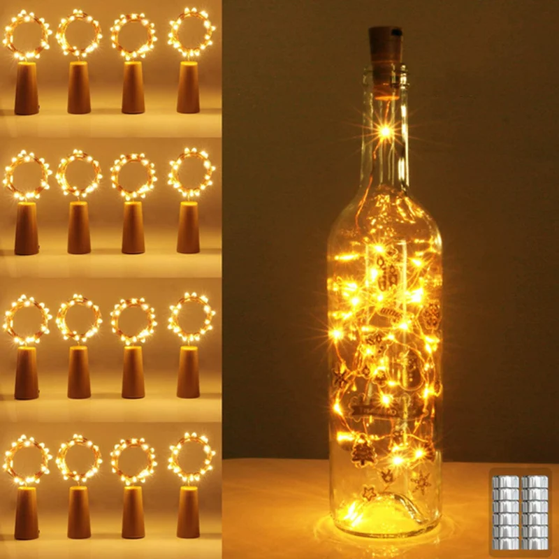 Bottle Cork String Lights Led Wine Bottle Starry Lights For Home_voghion.com
