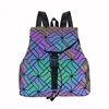 Luxury Backpacks Women Designer Shoulder Bags Female Geometric Luminous Backpack School Purse Holographic SchoolBags Ladies Bag ► Photo 3/6