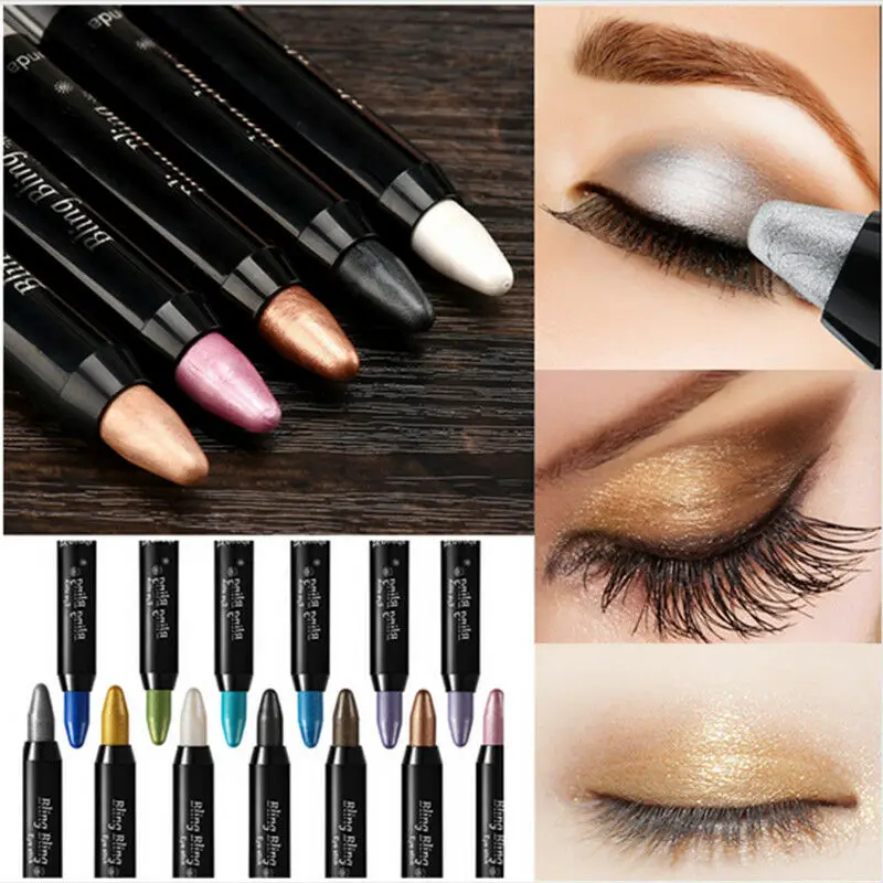 Women Waterproof Highlighter Eyeshadow Pencil Cosmetic Glitter Eye