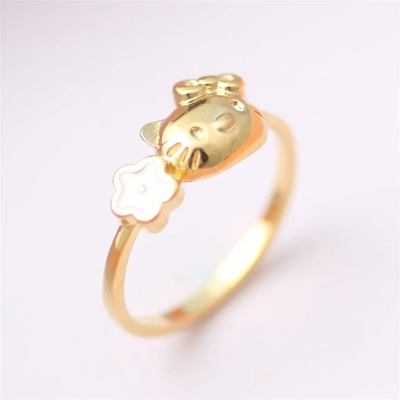 Настоящее золотое гальваническое покрытие маленький и милый супер цветок кошки