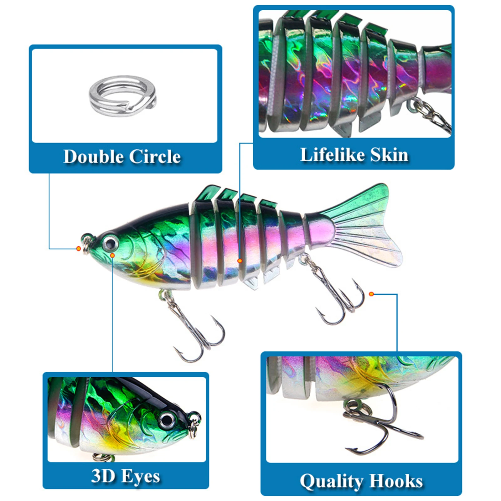 Sete-seção de Iscas de Pesca Isca de Pesca Ferramentas de Simulação Isca Artificial Duro - Set 10 Centímetros Coloridos Luya 6 Pçs 9 Pesca Isca Artificial Duro 6 pçs set