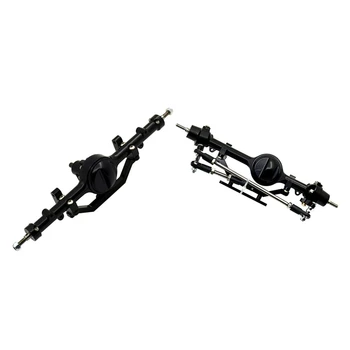 

2Pcs Aluminum Alloy Front and Rear Axle Complete Set CNC Machined for RC4WD D90 Yota II RC Rock Crawler Car,Rear & Front