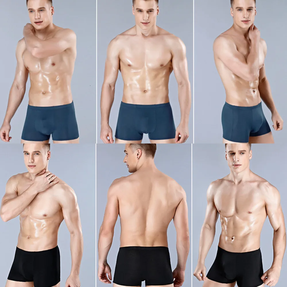 4XL 6XL, большие размеры, мужские трусы-боксеры, 95% бамбуковое волокно, нижнее белье для мужчин, свободные, дышащие, одноцветные, черные, мужские трусы-боксеры, брендовые, мягкие