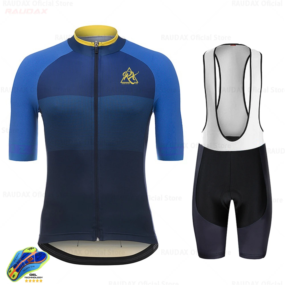 

Professional Cycling Jersey Sets Rx New Short Sleeved Cycling Outfit Mtb Bike Triathlon CICILISMO Let Raudax Cycling Clothing