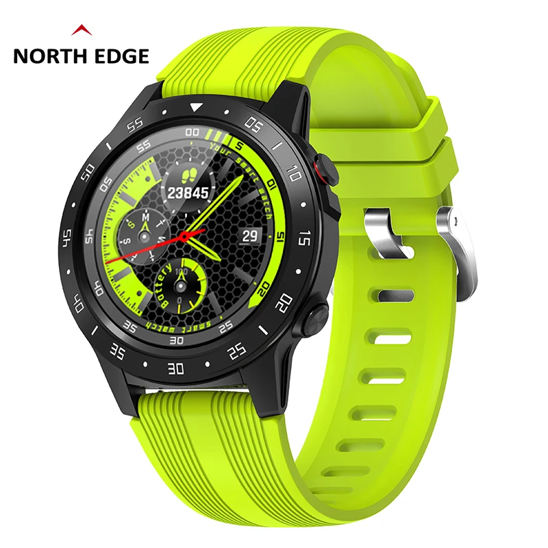 

NORTH EDGE Men's Smart Watch GPS Full Screen Heart Rate Blood Pressure Sports Watch Altimeter Barometer Compass IOS Android