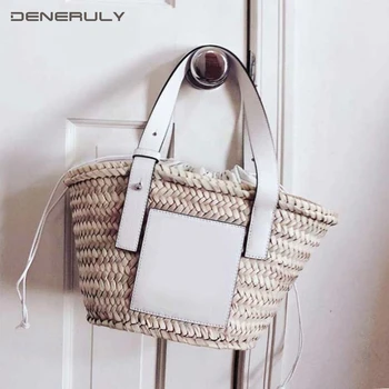 

Woven Rattan Bag 2020 Summer Crossbody Bags Handmade Woven Beach Handbag Bohemian Vacation Straw Bags Bolso Paja Bolso Playa