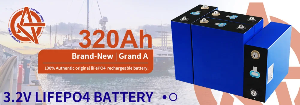 replacement batteries 3.2V Lifepo4 320Ah Battery 4PCS 310Ah Can be Combined into Rechargeable Battery DIY 12V 24V EV RV Solar Storage System Battery replacement batteries