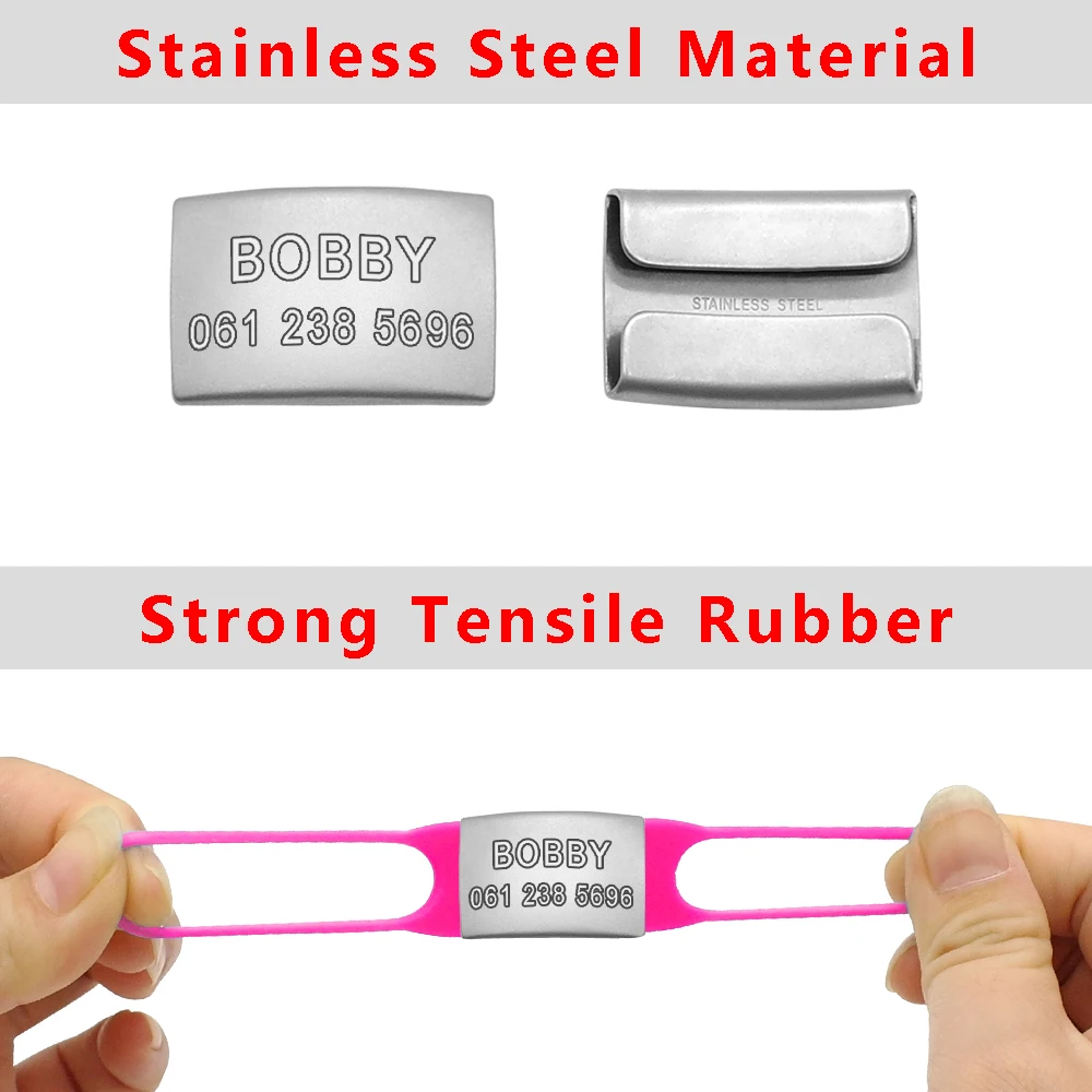 Stainless Steel Pet ID Tags Accessories No Dogs Nameplate Personalized Engraved Collar Cats For Small Noise Custom