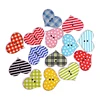50pcs/lot Heart Painting Shape Wooden Buttons For Hand Made With Love Heart Wooden Decoration For Gift Decorative Wood Buttons 1