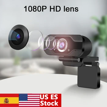 

HD Webcam Built-in Dual Mics Smart 1080P Web Camera USB Pro Stream Camera for Desktop Laptops PC Game Cam For OS Windows10/8