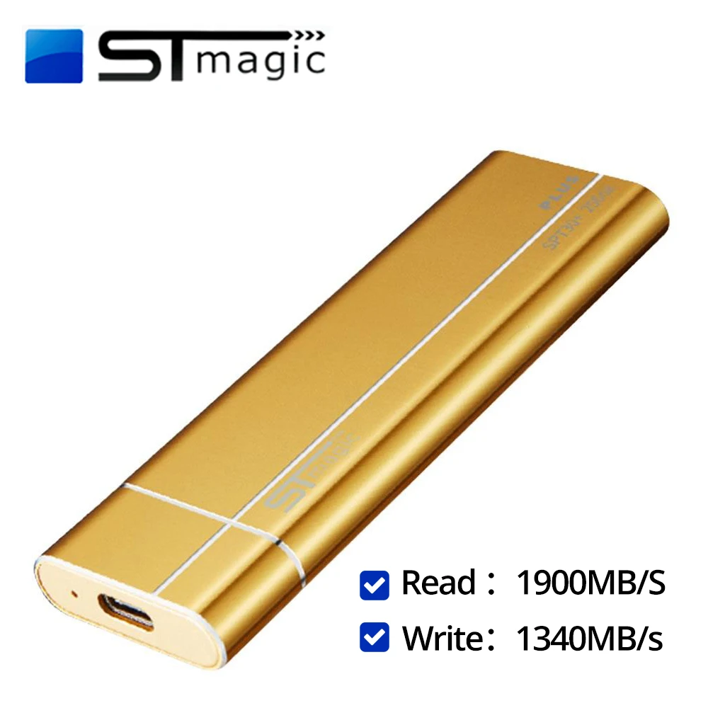 STmagic SPT30 плюс 128 ГБ 512 Портативный NVME SSD USB3.1 для Тип-C внешний твердотельный накопитель для портативных ПК читать Скорость 1900 МБ/с