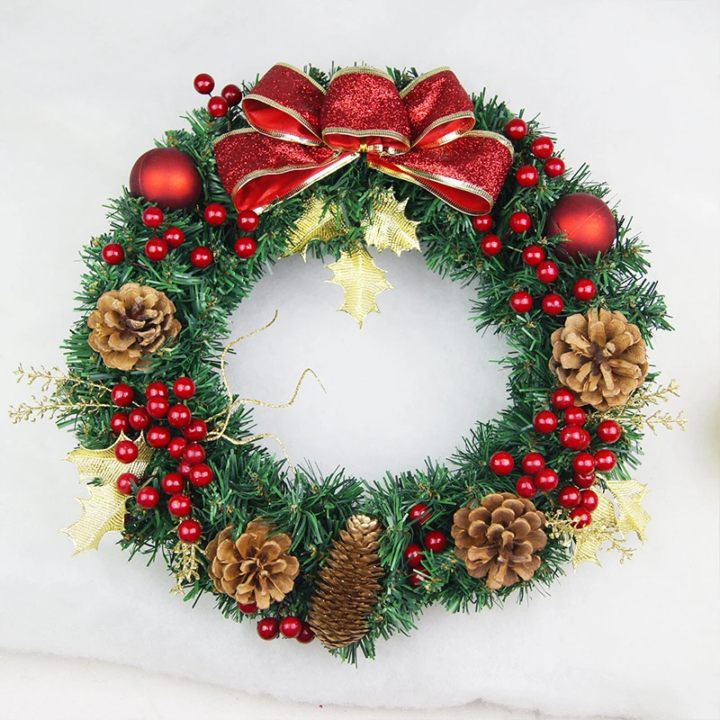 Festive Natural Rattan Wreath Garland