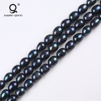 

Cheap Pearl Farm Cultured Rice Shape Big Size Black Freshwater Pearl Stand For Jewelry Making
