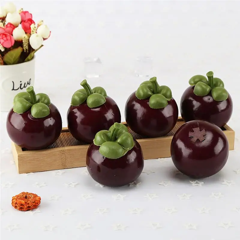 

Artificial Fruit Realistic Mangosteen Foam Fruit Photo Prop Table Decoration Kitchen Decoration Handwork DIY Fruit