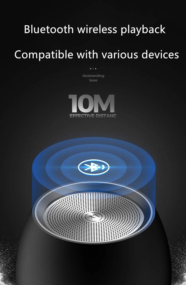 Мигающая лампа Bluetooth динамик с сабвуфером беспроводной микрофон вызов Портативные Компьютерные колонки Caixa De Som F4039A