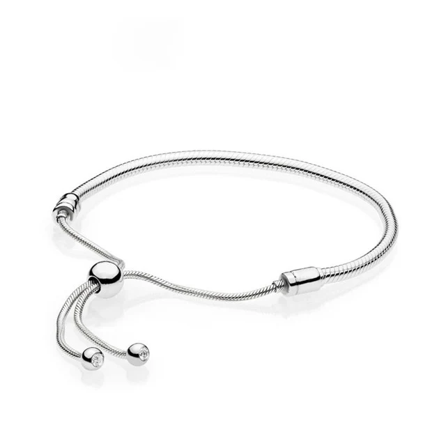 925 пробы Серебряный 1:1 аутентичный 597125CZ базовый браслет
