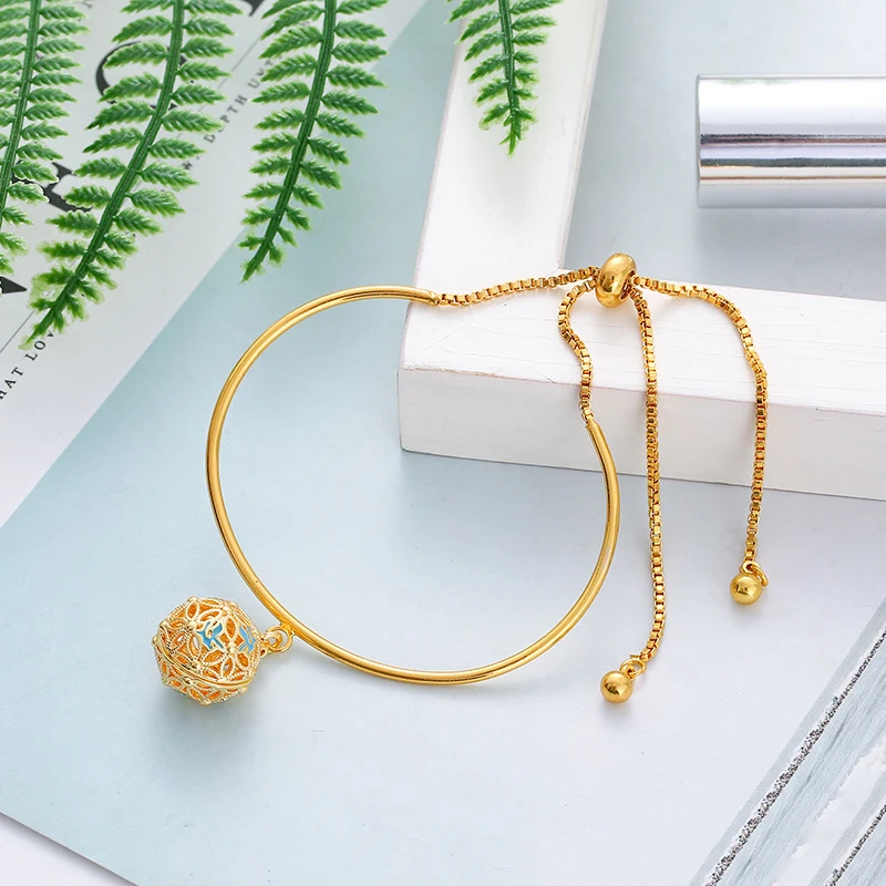 Vintage Aromatherapy Painting Bracelet Essential Oil Diffuser Perfume Bangle Jewelry Glowing Warm Color Ball Fashion Accessories