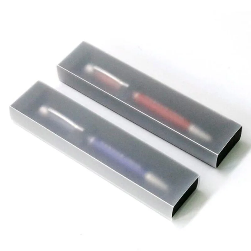 

50pcs Pen Box DIY Frosted Transparent Window Eyebrow Pencil Box Black Paper Lipstick Cosmetic Single Package Box
