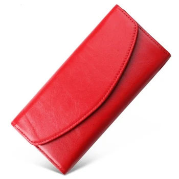 

Hot Sales First Layer Of Cowhide Female Wallets Hasp Genuine Leather Long Design Lovers Women Wallets Mobile Phone Clutch Bag