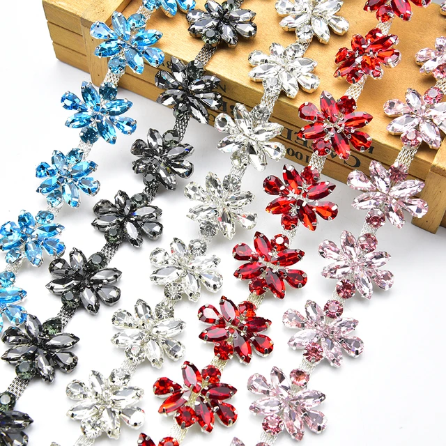 Sew On Rhinestone For Clothing Leaf Shape Flatback Crystal Rhinestone  Wedding Dress Shoe Bag All Used Decoration DIY - AliExpress