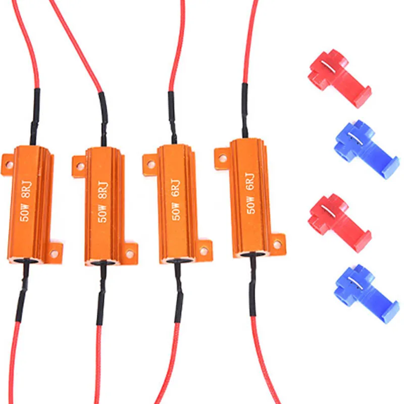Горячая Распродажа 2 шт 6/8Ohm 50 Вт алюминиевый декодер высокой мощности резистор для Светодиодный нагрузочный резистор лампа