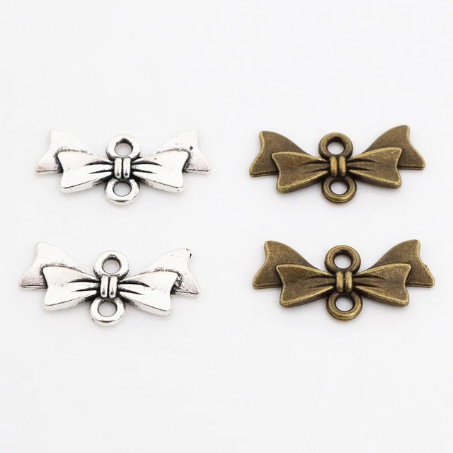 20pcs 20x10mm Small Bow Tie Charms Pendant DIY Jewelry Making Accessories  for bracelet necklace