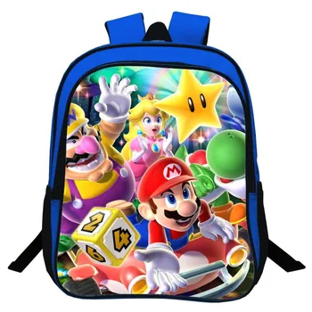 

13 Inch Rucksack Students Girls Boys Knapsack Pretty Surprise Gift Schoolbag New Super Mario Bros Backpack Kids Teens C99