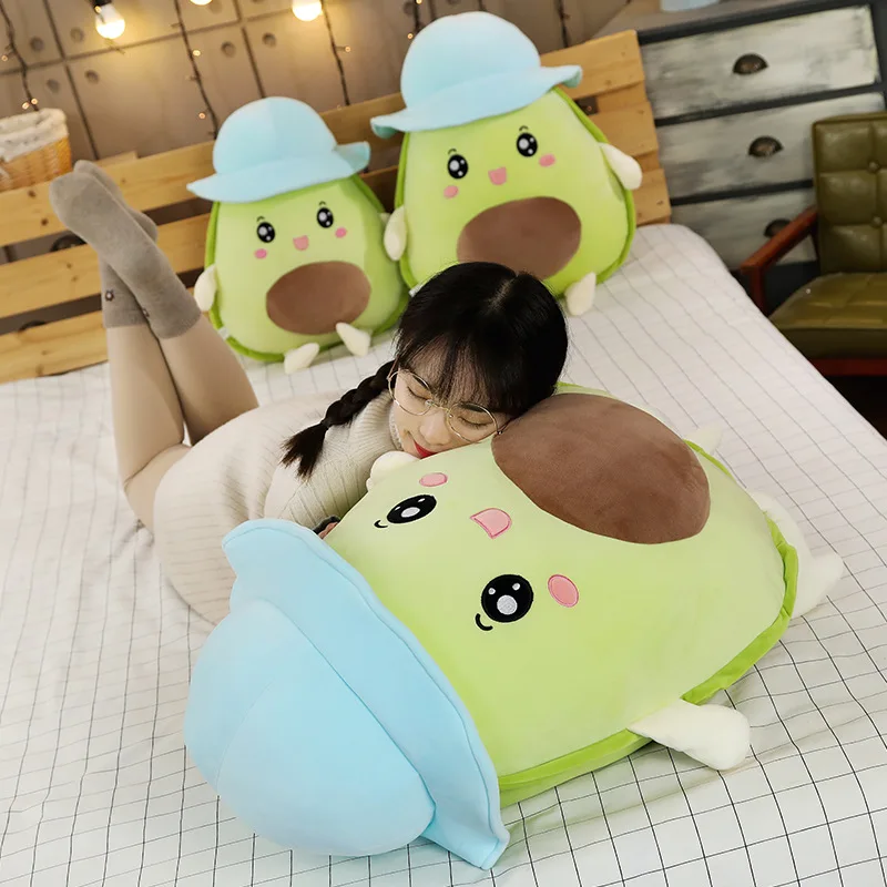 30-80 см гигантские мягкие игрушки авокадо Kawaii Плюшевые куклы авокадо, детская подушка для девочек, Мягкая кукла в форме фруктов, подушка против давления