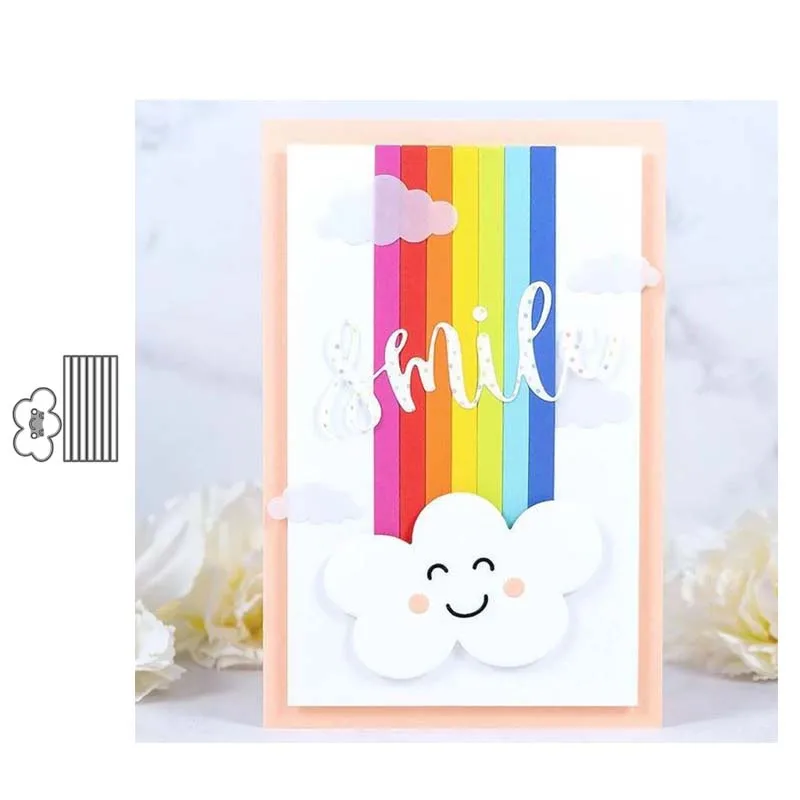 

JC Flower Cloud Rainbow Metal Cutting Dies DIY for Scrapbooking New Die Cut Card Make Stencil Craft Decoration Mold Mould Model