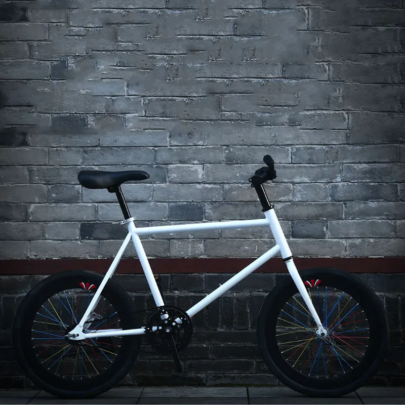 Road Bike Fixed Gear 20 Inch Adult Students Aluminum Alloy Rim Men and Women Mini Bicycle Light New Cool Tide