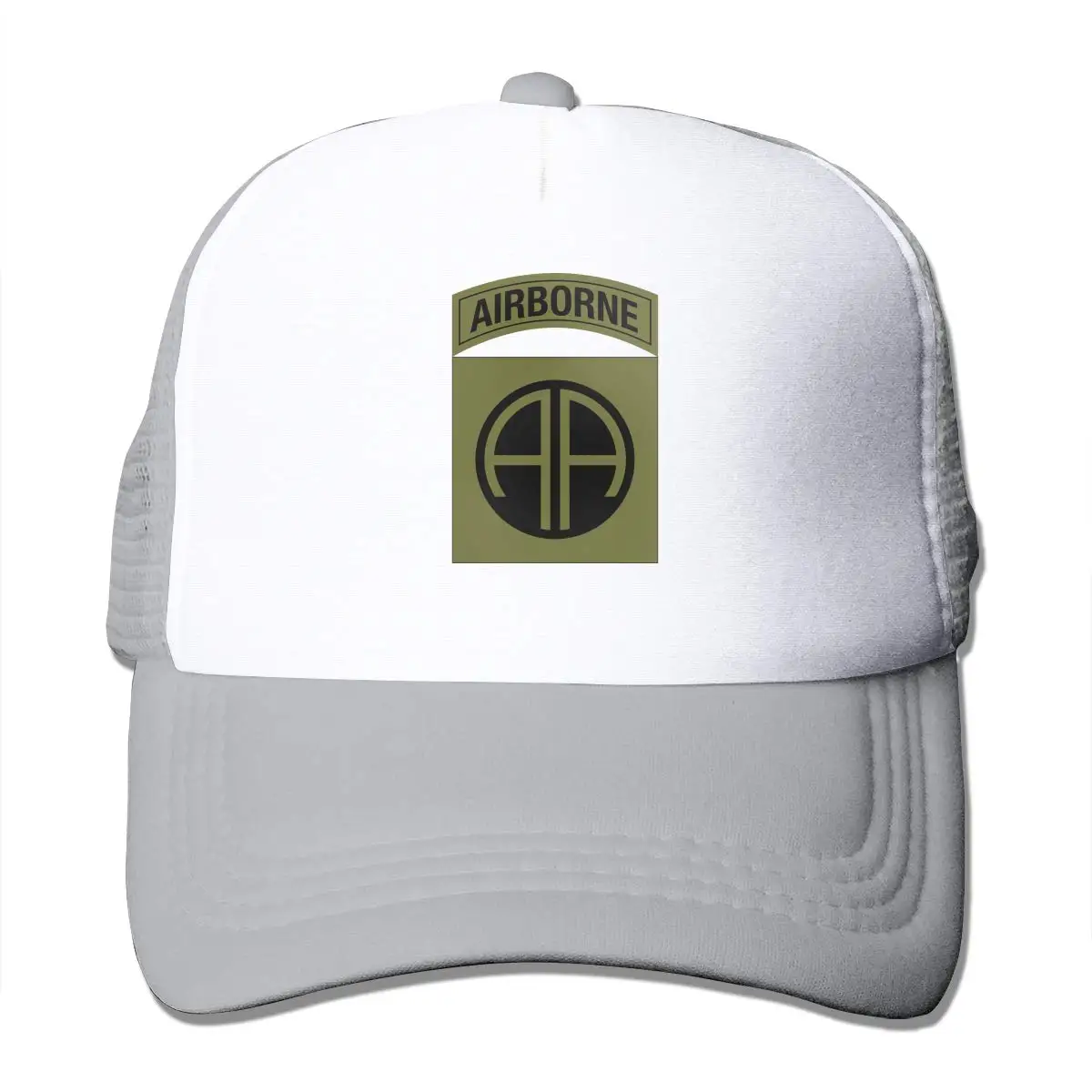 82nd Airborne Division унисекс Регулируемый Snapback ремень Дальнобойщик Шляпа сетка шляпа Солнцезащитная сетка Бейсбол CapBlack