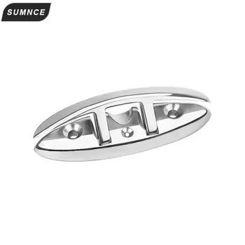 

Marine Boat Flip Up 5 inch Folding Cleat Dock Stainless Steel Fasteners Pull Up Cleat Dock Boat Accessories