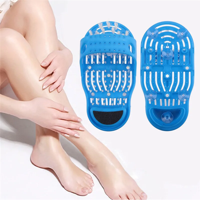 1 шт. креативная пластиковая щетка для ванны для ног многофункциональная в форме тапочка ленивая Ванна обувь-форма d ноги фрикционные средства для мойки ванны