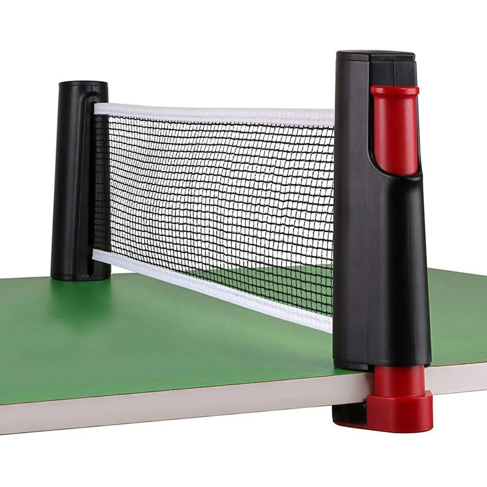 Rejilla de red de Ping Pong portátil, malla retráctil para tenis de mesa, accesorio de Ping Pong, 1 par