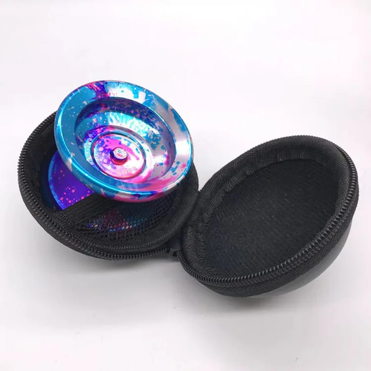 Professional YoYo bag EDC smooth Leather Velvet Pokimon belt hang key ring Case For all yoyos under 44.5X57mm