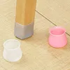 Round Square Silicone Chair Leg Caps Non-slip Table Foot Dust Cover Socks Floor Protector Pads Pipe Plug Furniture Leveling Feet ► Photo 2/6