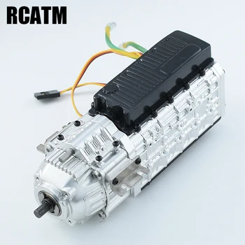 

Metal Two Speed Transmission Gearbox 27T 540 Brush Motor for 1/14 Tamiya RC Truck Tipper SCANIA 620 VOLVO FH16 Actros 3363 MAN