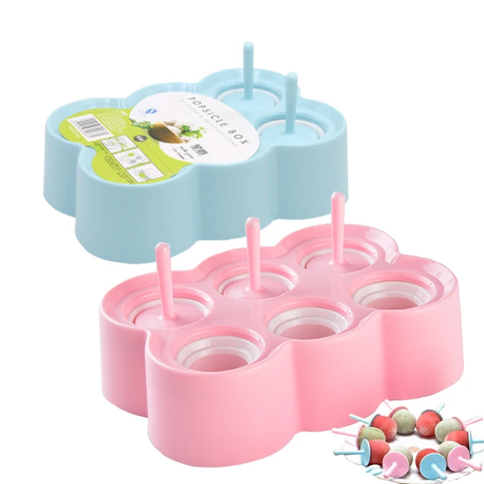 Силиконовые Мини DIY льда Pops формы производитель домашние Замороженные мини эскимо плесень с 6 ячейками FPing