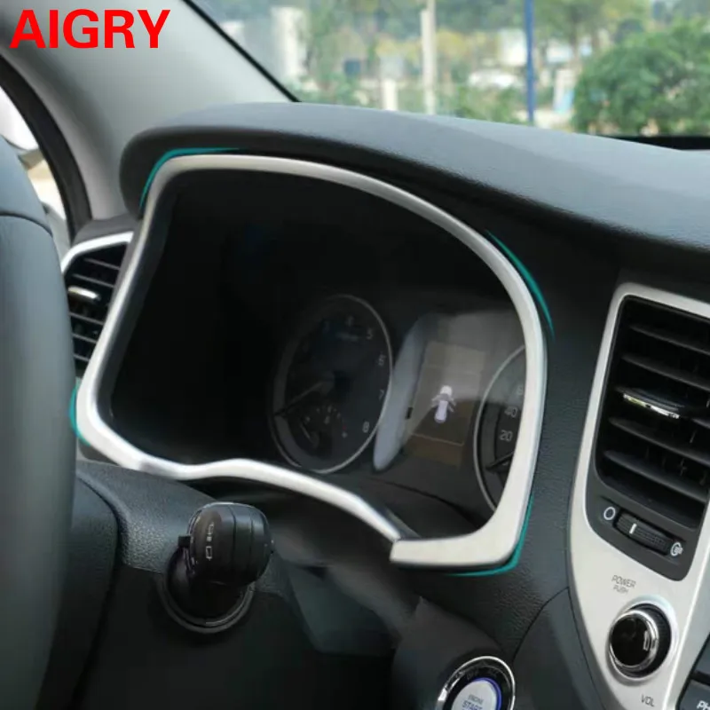 Для Hyundai Tucson 2016 2017 2018 LHD Chrome внутренняя аппаратура панель датчика накладка рамки