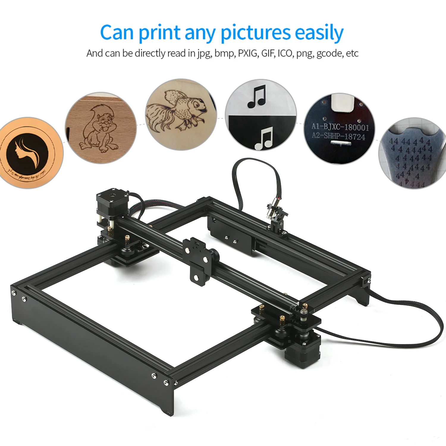 5500mW-30W Laser Engraving Machine Off-Line Control Desktop DIY Engraver Cutter Logo Mark Printer Woodworking | Инструменты