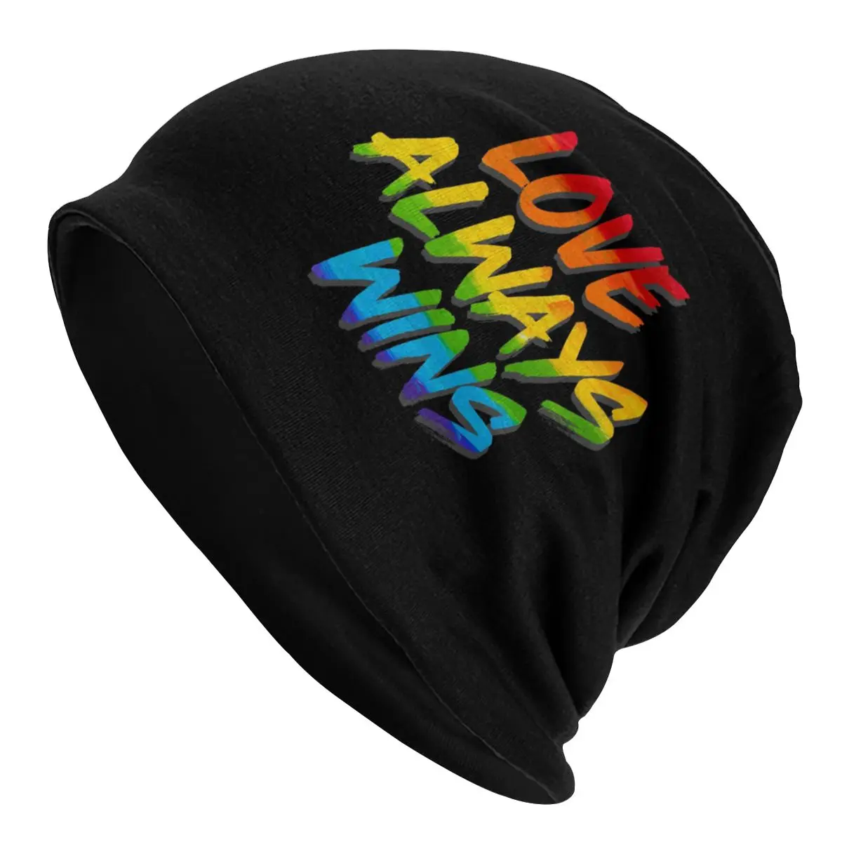 

ЛГБТ Love Wins Skullies облегающие шапки гей шапка крутая уличная унисекс шапка взрослая осенне-зимняя двойная шапка вязаные шапки