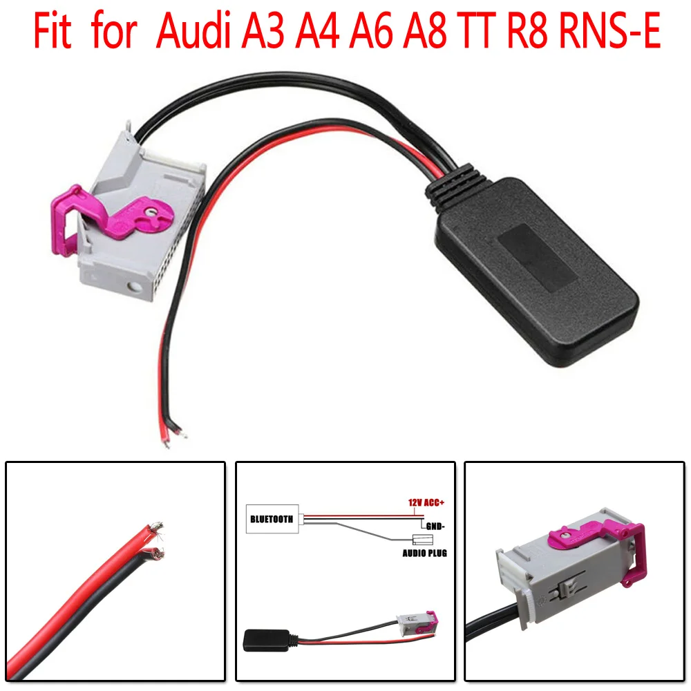 

1pc Bluetooth Adapter Plastic Aux Audio 4.0 Wireless For A3 A4 A6 A8 TT R8 RNS-E