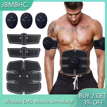 

Wireless Electric Muscle Stimulator Exercise Abdominal Training Belt EMS ABS Toner Body Slimming Massager Muscle Trainer