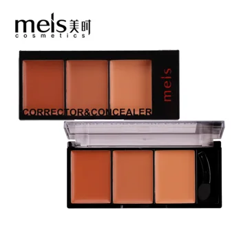 

Meis Brand 3 Colors Professional Concealer Face Cream Highlighter Contour Primer Foundation Makeup Trimming mini Palette